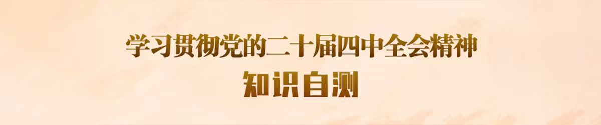 学习贯彻党的二十届四中全会精神知识自测